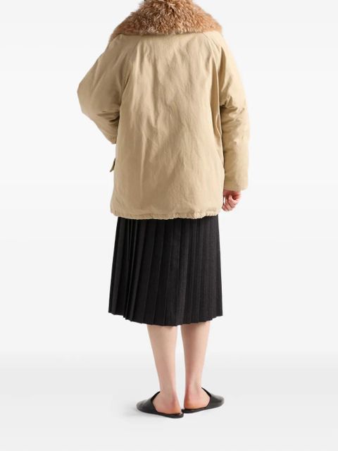 Prada pleated safety-pin midi skirt - Grey