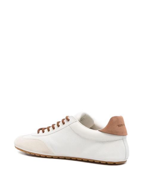 Tory Burch Travel leather perforated sneakers - White