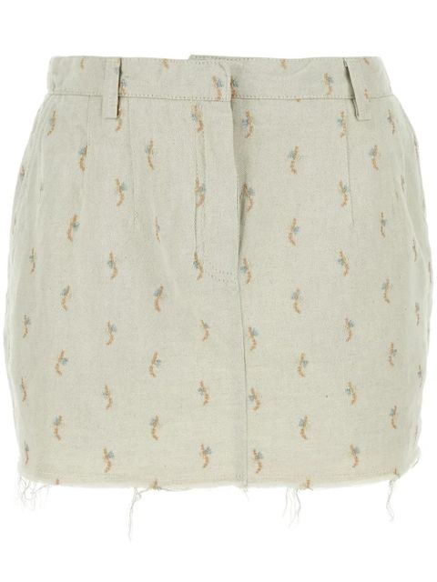 Lanvin logo patch mini skirt - Neutrals - zdjęcie produktu nr 1