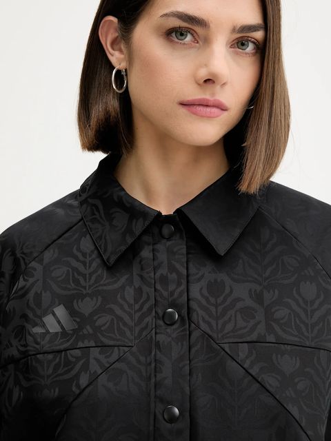 adidas kurtka House of Tiro kolor czarny przejściowa oversize JL7647