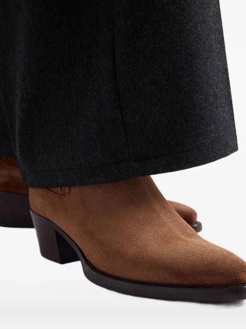 Prada elastic-gusset pointed-toe boots - Brown