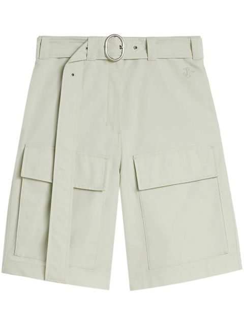 Jil Sander belted shorts - Green - zdjęcie produktu nr 1