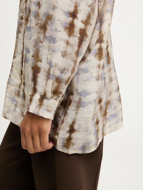 Answear.LAB koszula damska kolor brązowy relaxed z kołnierzykiem klasycznym