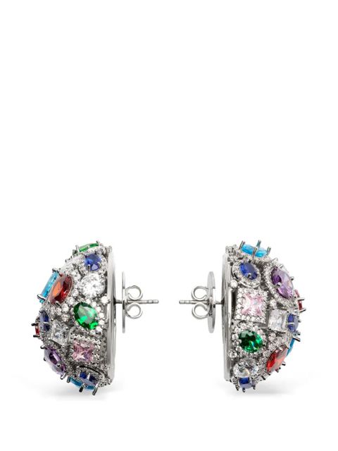 Maison Margiela Cluster Show crystal-embellished dome earrings - Silver