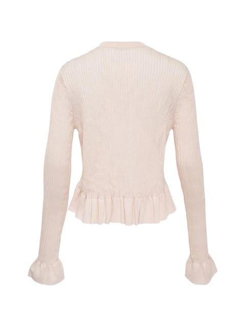 Jil Sander ruffled-hem cardigan - Pink - zdjęcie produktu nr 2