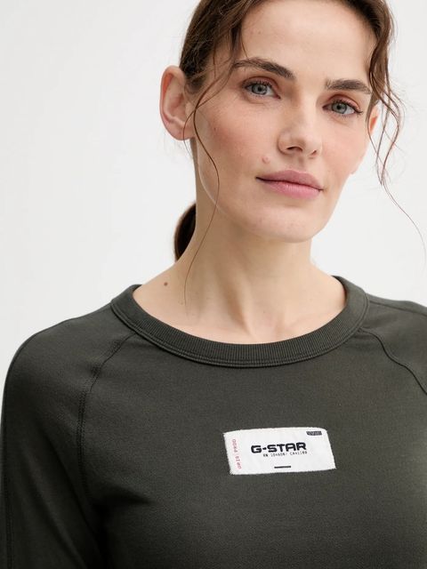 G-Star longsleeve bawełniany kolor zielony D27740.D961 - zdjęcie produktu nr 2