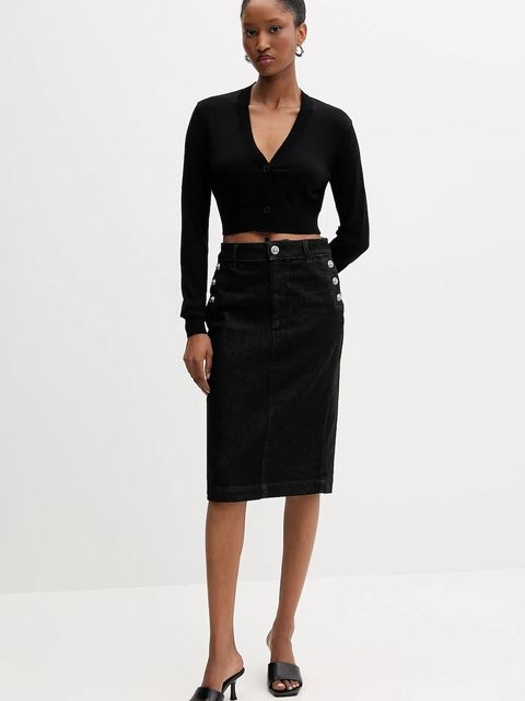 Silvian Heach kardigan LIKOPIO damski kolor czarny lekki GPA25383CD - zdjęcie produktu nr 2