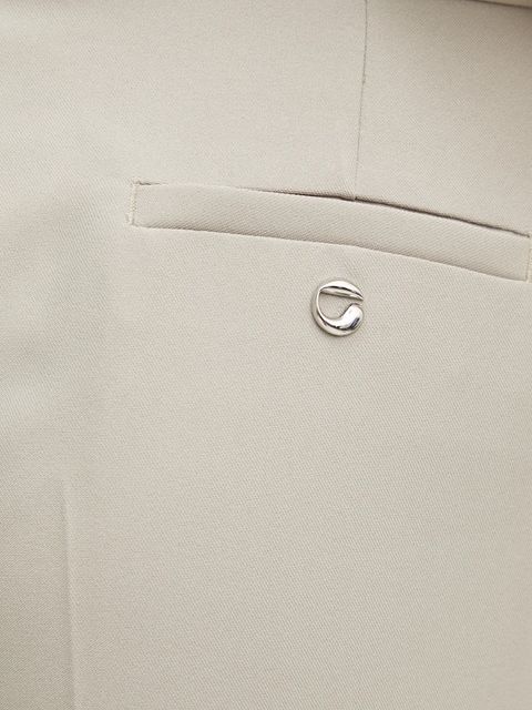 Coperni spodnie Wide Leg Tailored damskie kolor beżowy szerokie high waist COPP90F3004