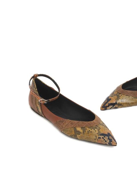 Marni ankle-strap pointed-toe flats - Brown - zdjęcie produktu nr 2