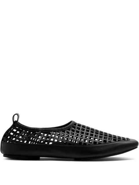 St. Agni perforated square-toe ballet flats - Black - zdjęcie produktu nr 1