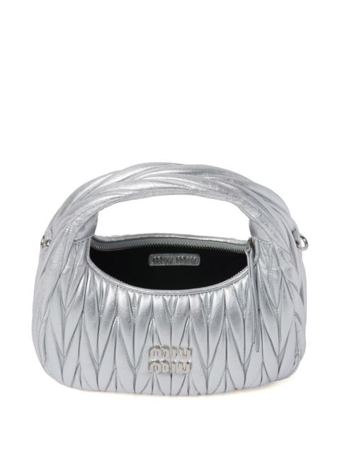 Miu Miu Wander matelassé tote bag - Silver