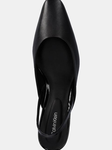 Calvin Klein czółenka skórzane HEEL SLING PUMP 50 - LTH