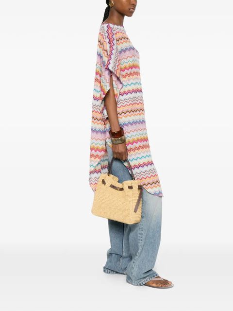 Missoni zigzag-knit boat-neck poncho - Pink - zdjęcie produktu nr 2