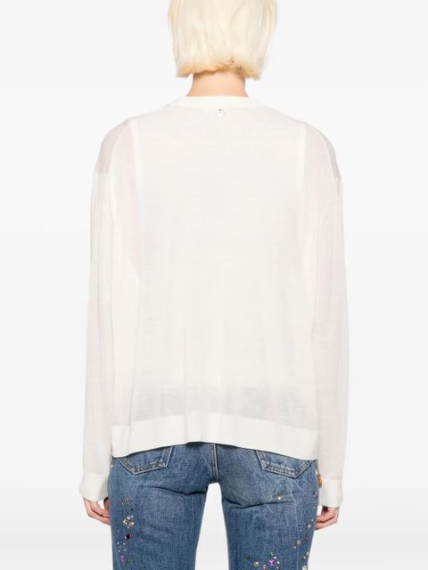 Rabanne merino cardigan - Neutrals