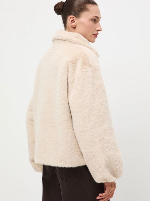 Medicine kurtka damska kolor beżowy przejściowa oversize