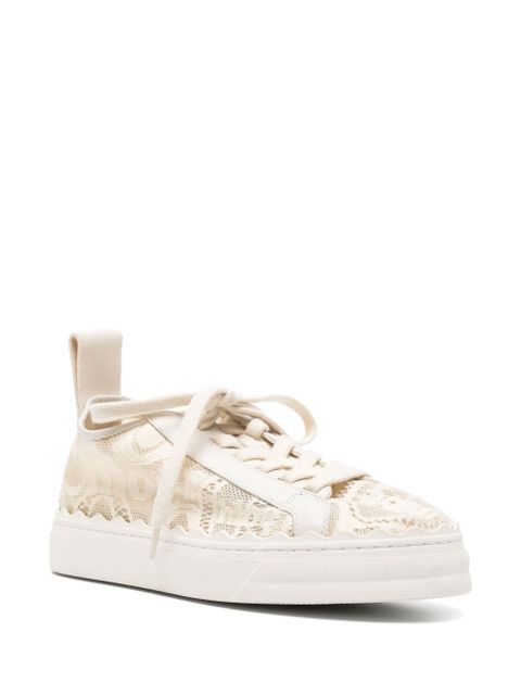 Chloé Lauren lace-detail sneakers - Neutrals - zdjęcie produktu nr 2