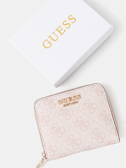 Guess portfel KATYA damski kolor różowy SWSG96 52137