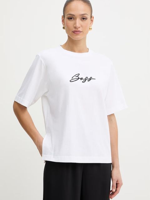 BOSS Orange top treningowy damski z bawełną C Eregular 2 - zdjęcie produktu nr 2