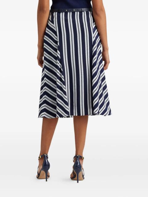 Lauren Ralph Lauren striped midi skirt - Blue
