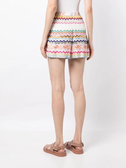 Missoni zig zag-print cotton shorts - Multicolour