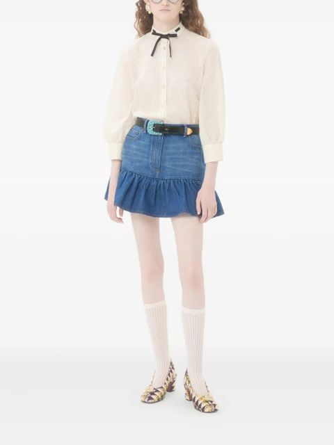 Valentino Garavani embroidered button-up shirt - Neutrals