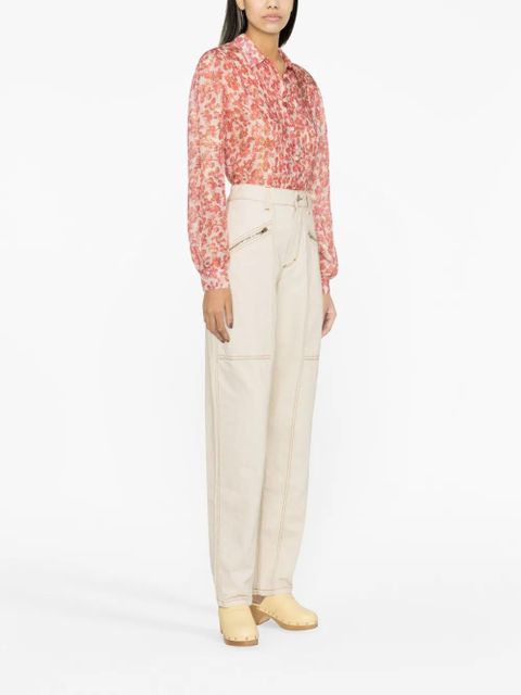 ISABEL MARANT Fanny straight-leg cargo trousers - Neutrals