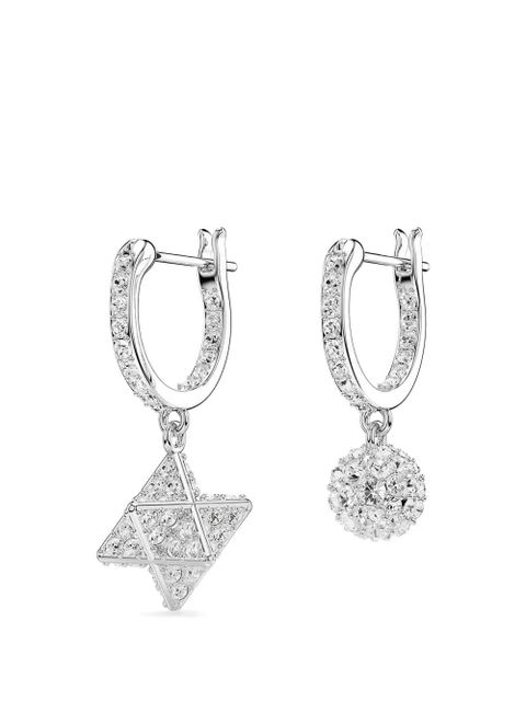 Swarovski Dextera geometric embellished earrings - Silver