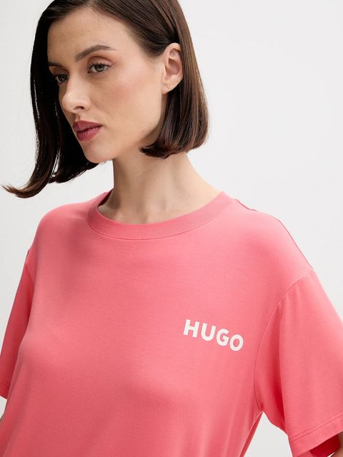 HUGO t-shirt lounge kolor różowy 50490707