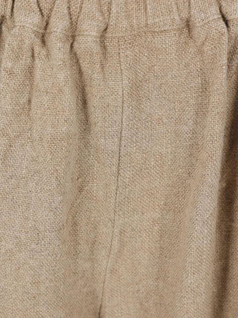Comme Des Garçons elasticated-waist linen trousers - Neutrals