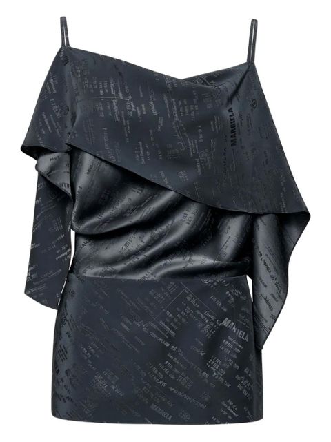 MM6 Maison Margiela ruffled open back top - Grey - zdjęcie produktu nr 1