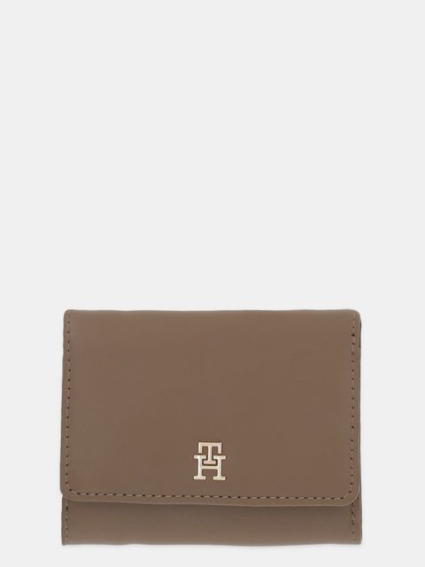 Tommy Hilfiger portfel damski kolor beżowy AW0AW18129 - zdjęcie produktu nr 1