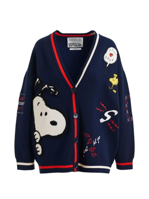 Essentiel Antwerp Peanuts™ graphic-print V-neck cardigan - Blue - zdjęcie produktu nr 1