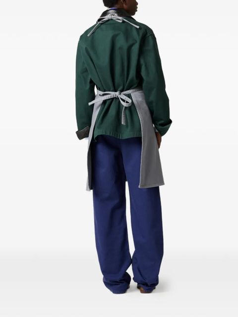 Miu Miu garment-dyed gabardine pants - Blue