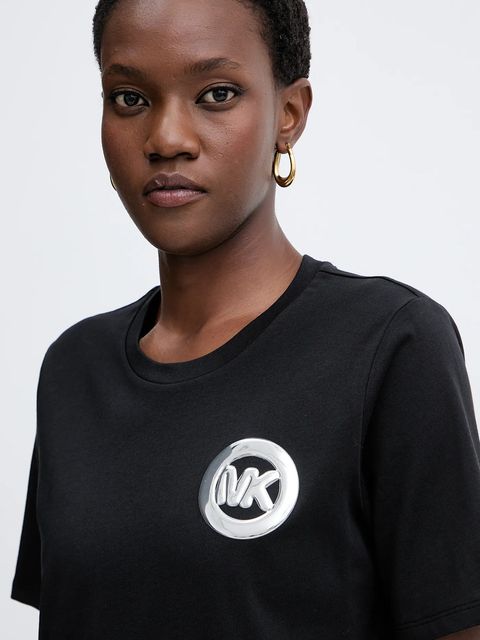 MICHAEL Michael Kors t-shirt bawełniany damski kolor czarny MF551WP97J