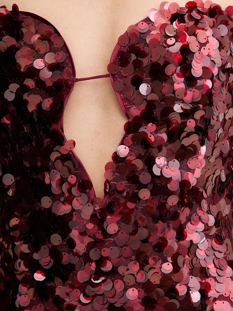 Bardot sukienka kolor czerwony mini rozkloszowana 59946DB1