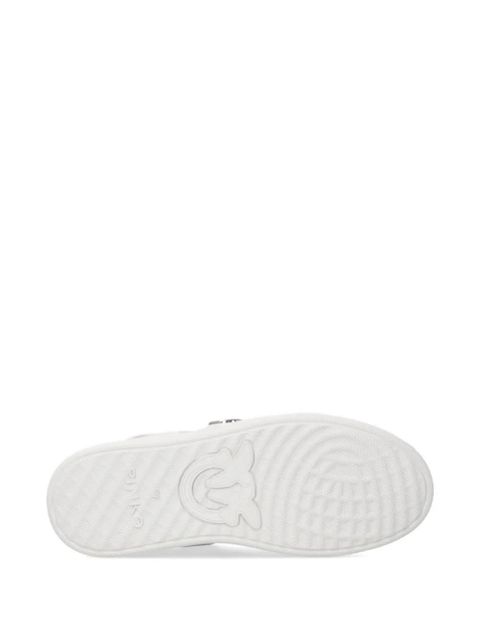 PINKO logo-detail lace-up sneakers - White