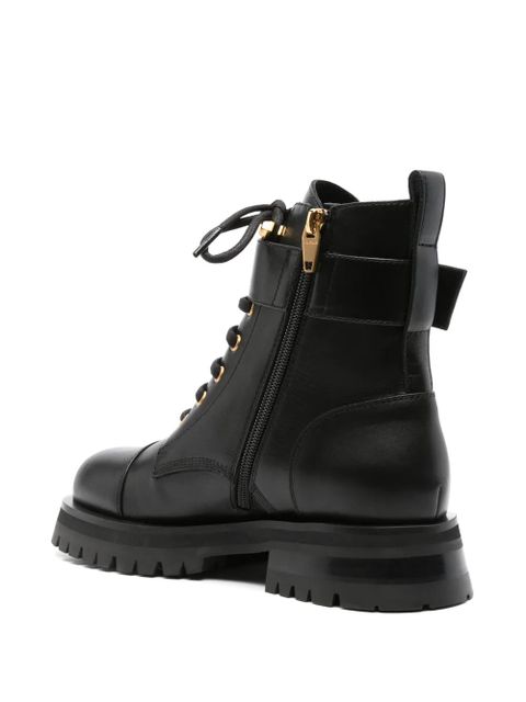 Balmain buckled-ankle leather boots - Black - zdjęcie produktu nr 2