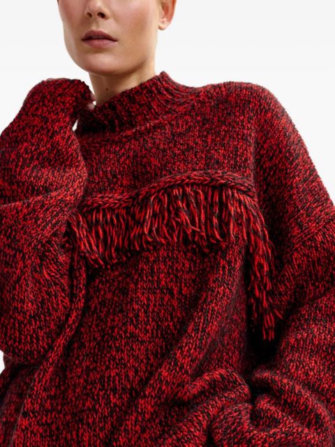 Essentiel Antwerp Inna fringe sweater - Red