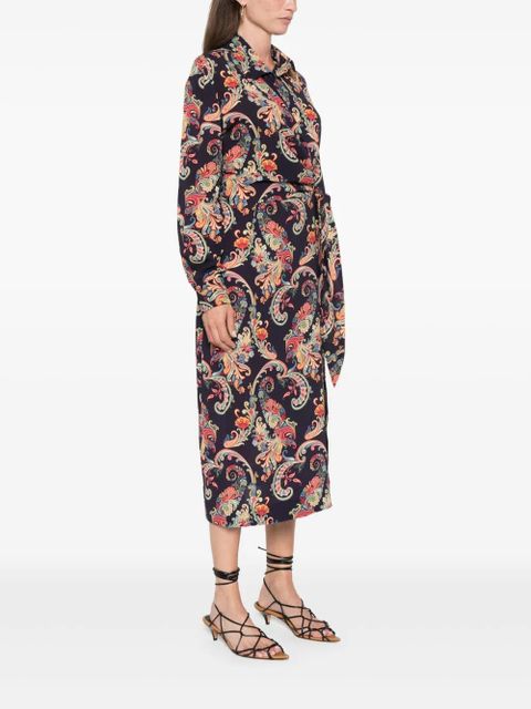 ETRO paisley-print midi dress - Blue - zdjęcie produktu nr 2