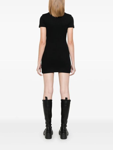 GCDS logo-embroidered mini dress - Black