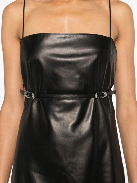 Givenchy belted leather mini dress - Black