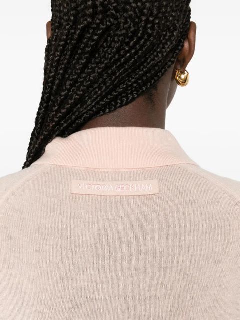 Victoria Beckham buttoned polo top - Pink