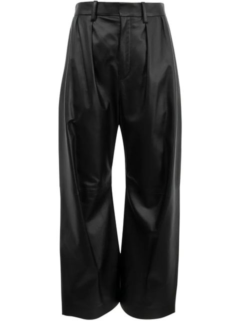 LOEWE leather palazzo pants - Black - zdjęcie produktu nr 1