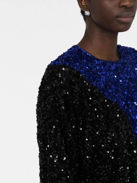 ROTATE BIRGER CHRISTENSEN two-tone sequin minidress - Blue