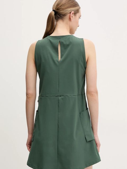 Helly Hansen sukienka sportowa Viken kolor zielony mini prosta 62820