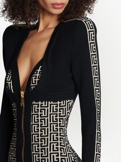 Balmain PB monogram mini dress - Black