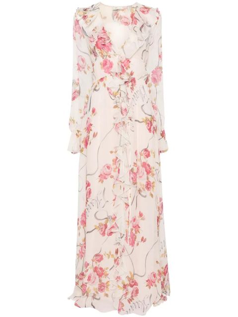 Blumarine floral-print maxi dress - Neutrals - zdjęcie produktu nr 1