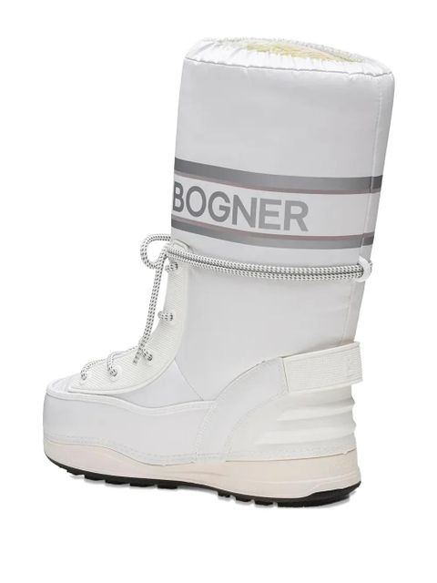BOGNER logo lace-up snow boots - White