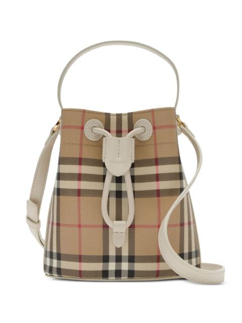 Burberry mini Check bucket bag - Neutrals - zdjęcie produktu nr 1
