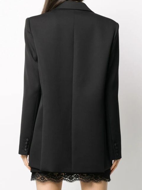 Magda Butrym satin lapel blazer - Black